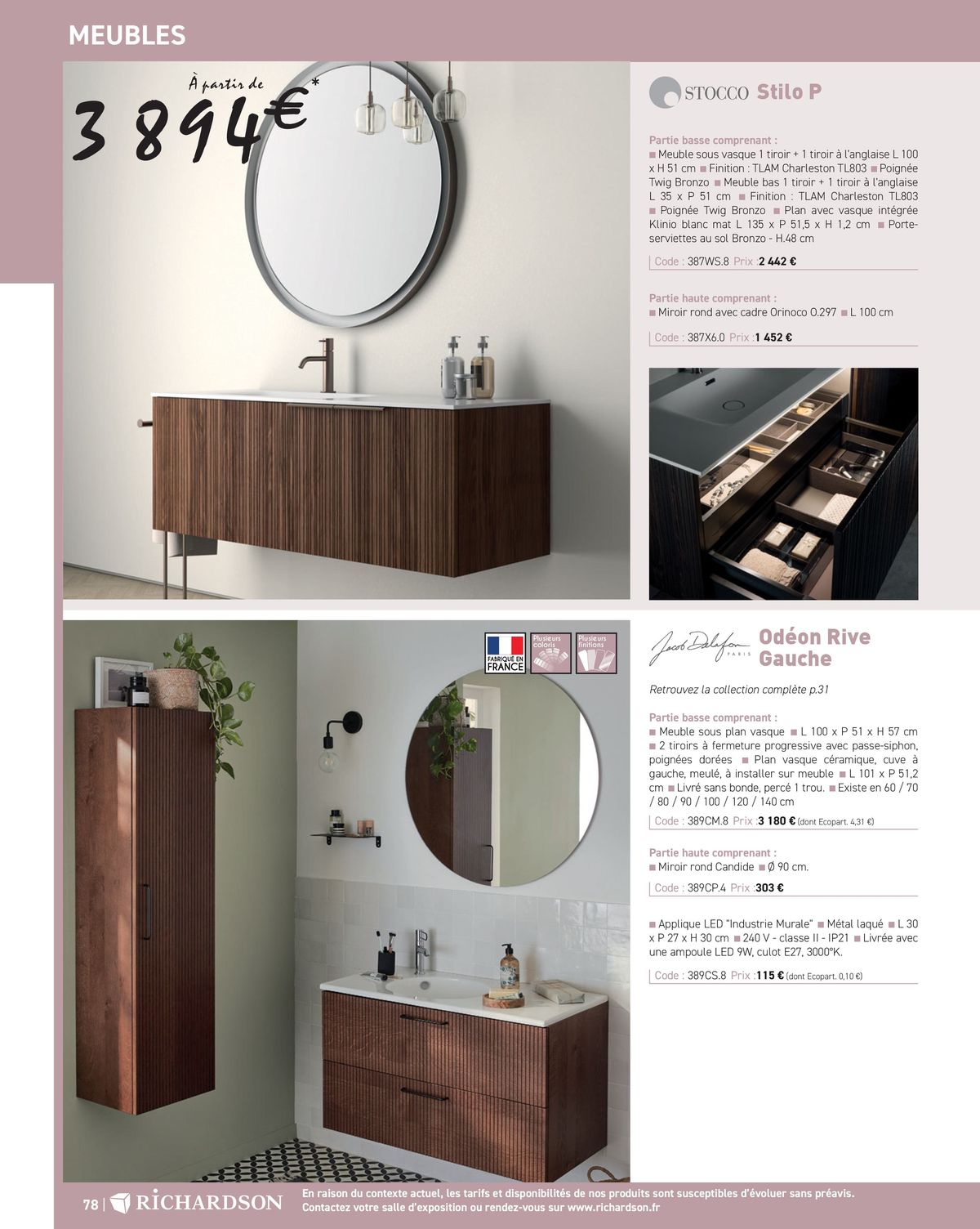 Catalogue Salle de bains et carrelage 2024, page 00080