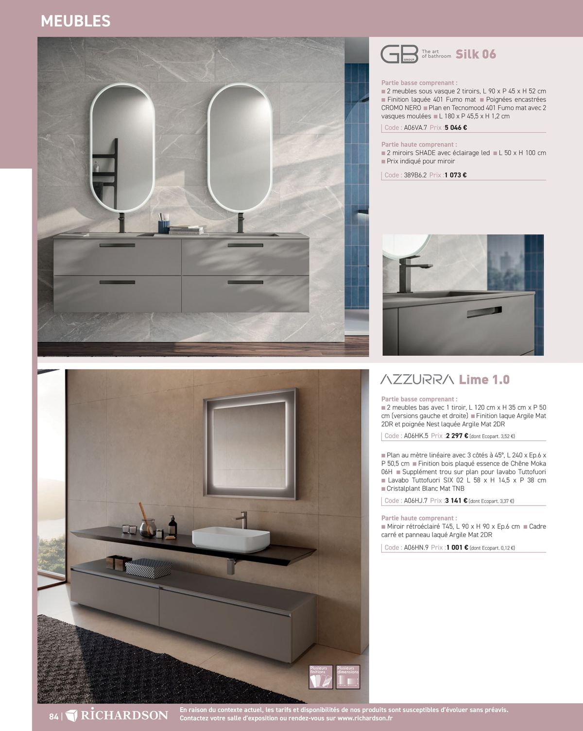 Catalogue Salle de bains et carrelage 2024, page 00086