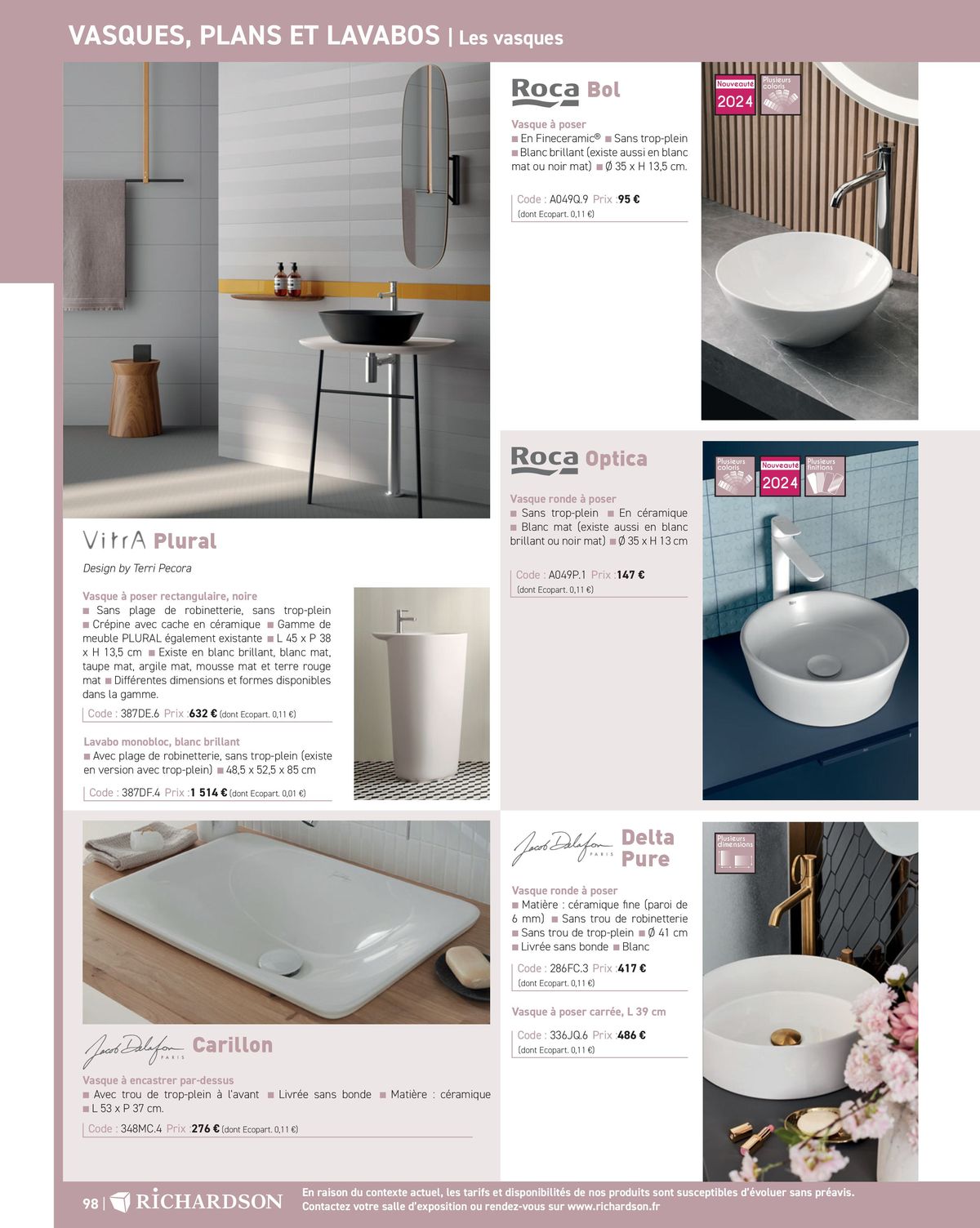 Catalogue Salle de bains et carrelage 2024, page 00100