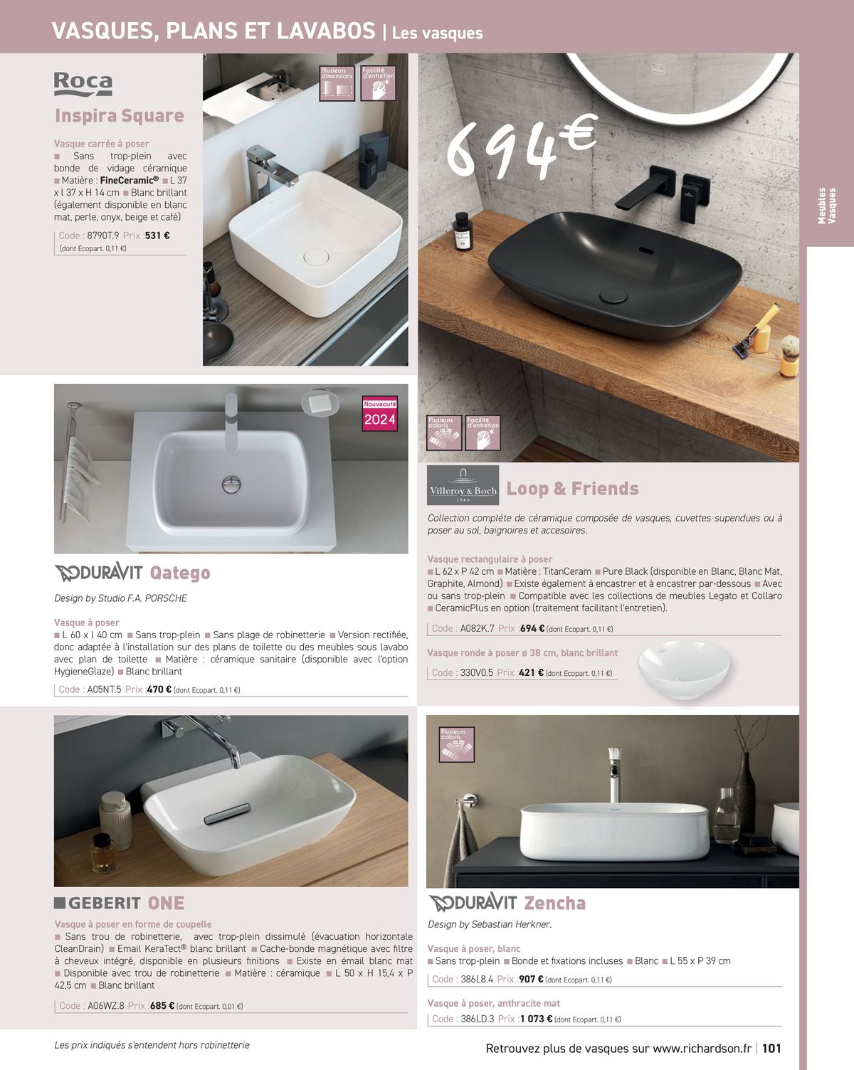 Catalogue Salle de bains et carrelage 2024, page 00103