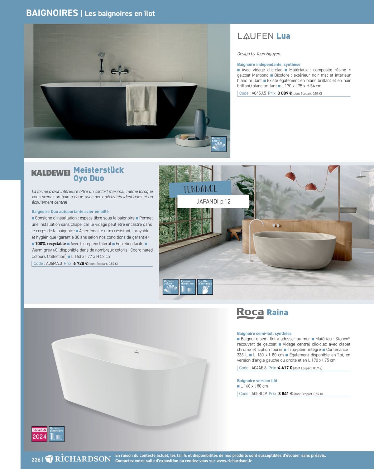 Catalogue Salle de bains et carrelage 2024, page 00228