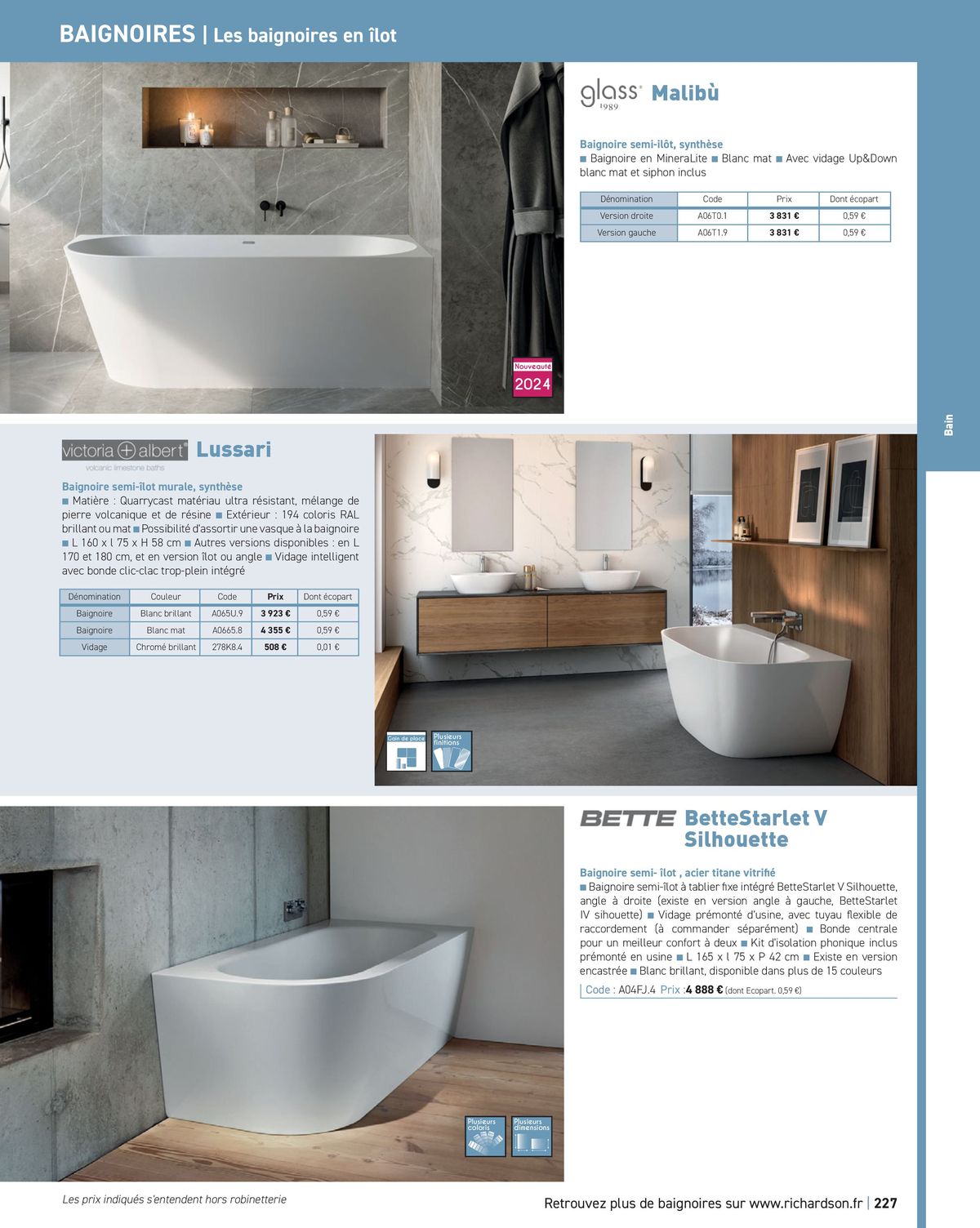 Catalogue Salle de bains et carrelage 2024, page 00229