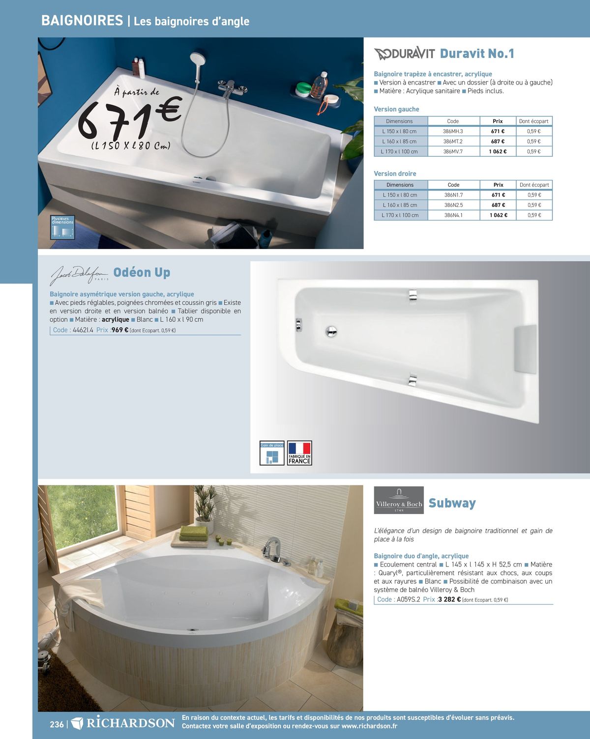 Catalogue Salle de bains et carrelage 2024, page 00238
