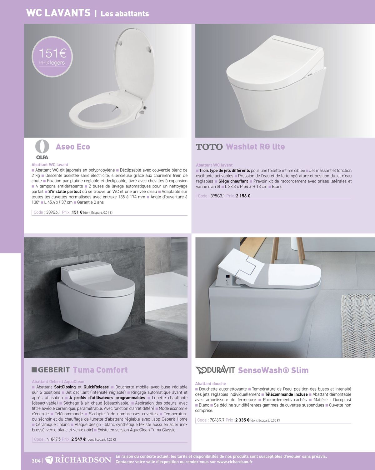 Catalogue Salle de bains et carrelage 2024, page 00306