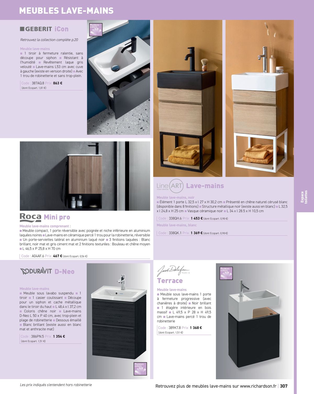 Catalogue Salle de bains et carrelage 2024, page 00309