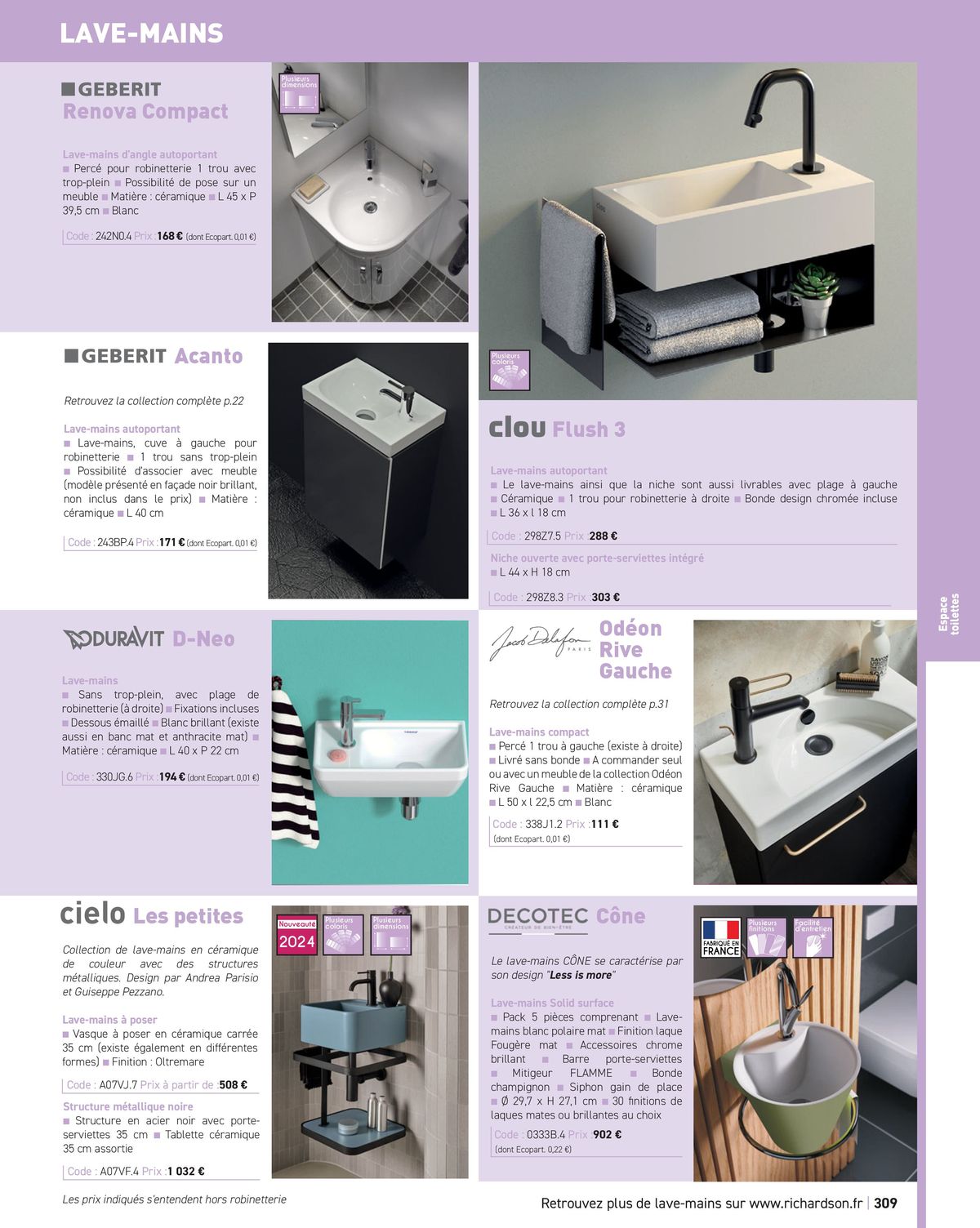 Catalogue Salle de bains et carrelage 2024, page 00311