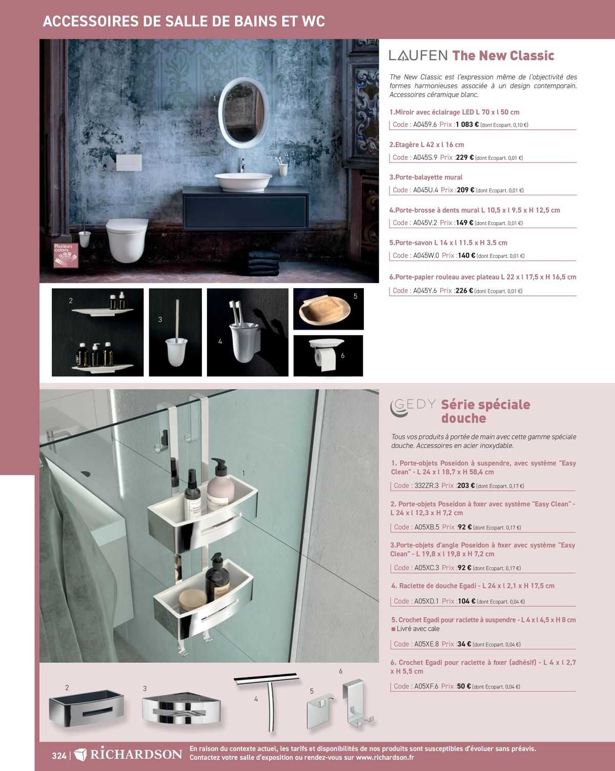 Catalogue Salle de bains et carrelage 2024, page 00326