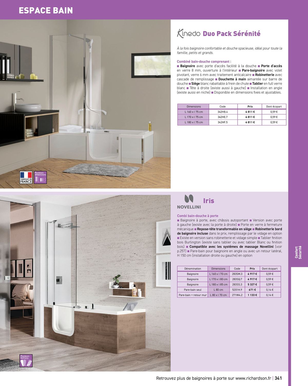 Catalogue Salle de bains et carrelage 2024, page 00343