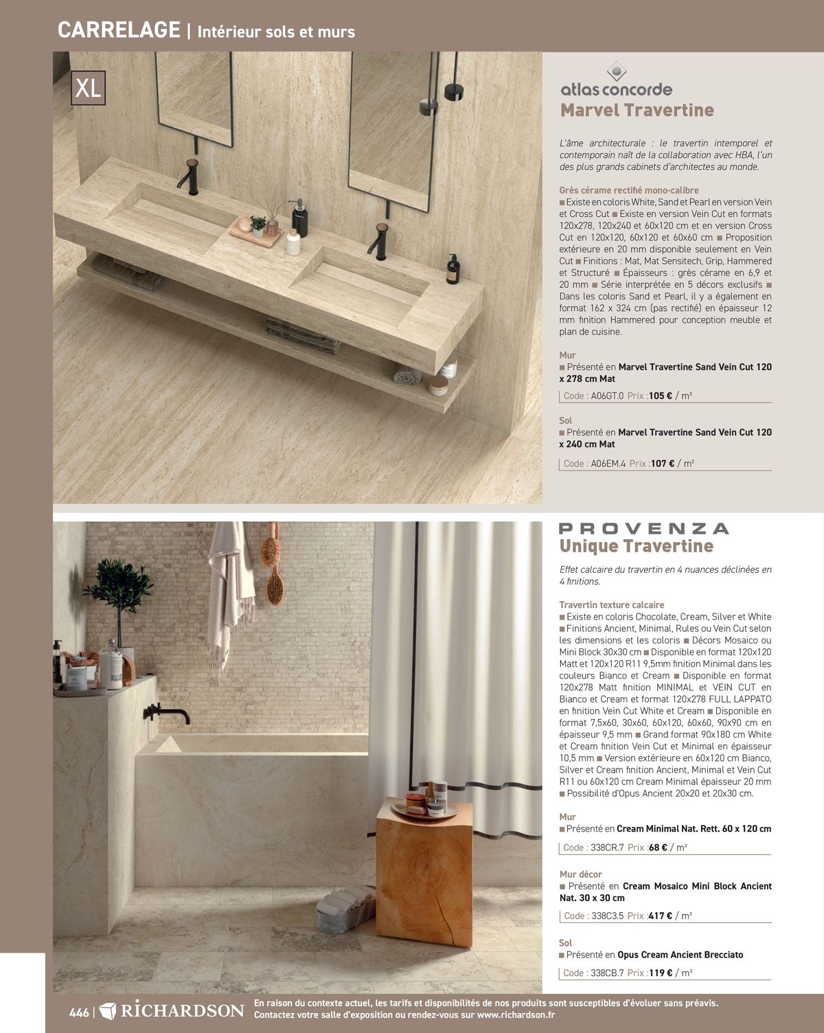 Catalogue Salle de bains et carrelage 2024, page 00448