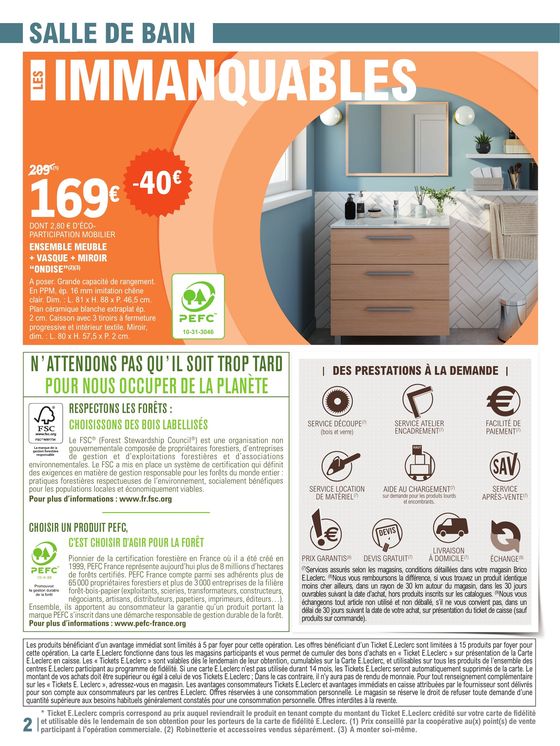 Catalogue E.Leclerc Brico à Romorantin-Lanthenay | Équipez votre salle de bain à prix E.leclerc | 28/05/2024 - 15/06/2024
