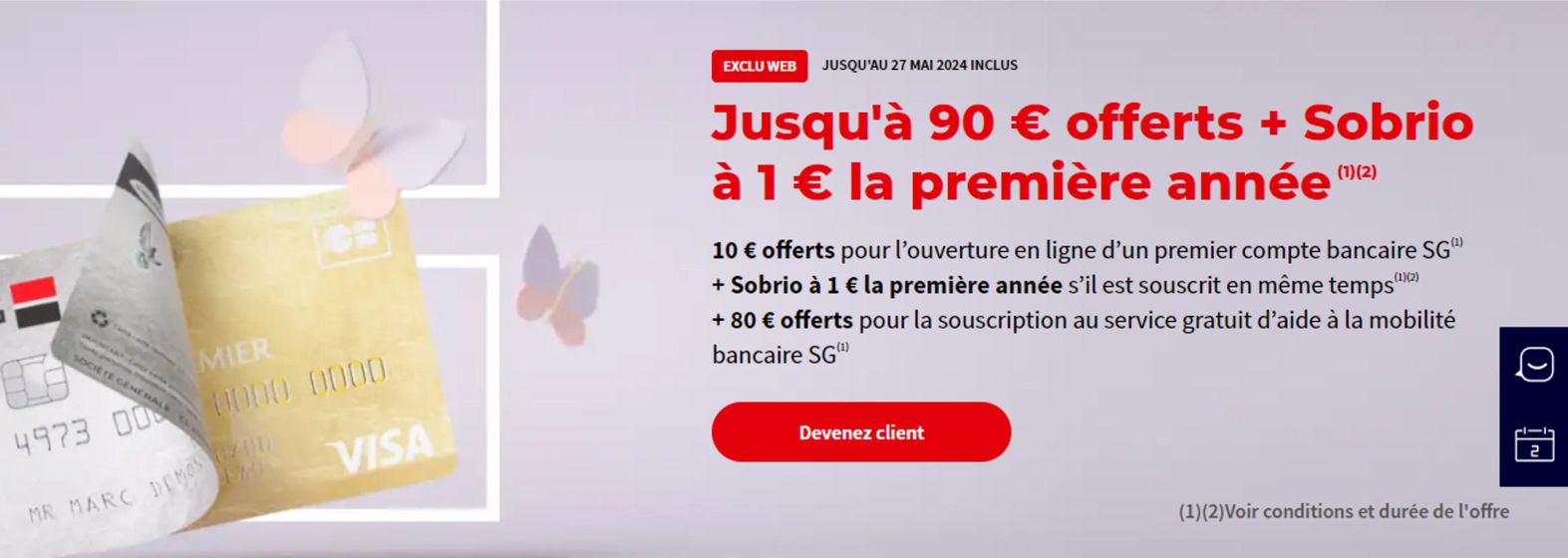 Catalogue Crédit du Nord à Reims | Jusqu'à 90 € offerts + Sobrio à 1 € la première année | 23/05/2024 - 27/05/2024