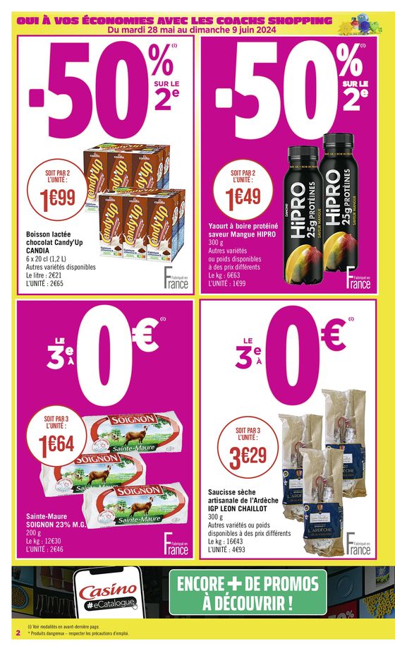 Catalogue Casino Supermarchés à Moûtiers | A VOS ECONOMIES | 27/05/2024 - 09/06/2024