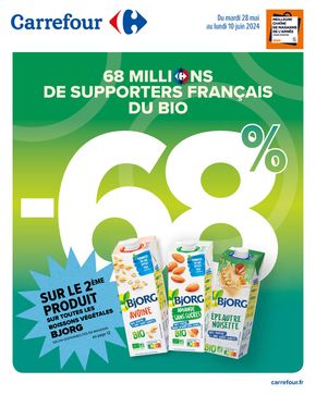 Catalogue Carrefour Contact à Vire (Calvados) | 68 MILLIONS DE SUPPORTERS FRANÇAIS DU BIO | 28/05/2024 - 10/06/2024