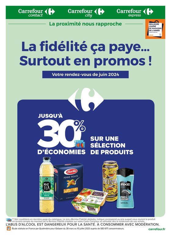 Catalogue Carrefour Contact à Vire (Calvados) | La fidélité, ça paye surtout en promos ! Juin 2024 | 01/06/2024 - 30/06/2024