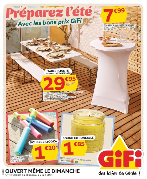 Catalogue Gifi à Le Boulou | Préparez l'été avec les bons prix GiFi | 28/05/2024 - 09/06/2024