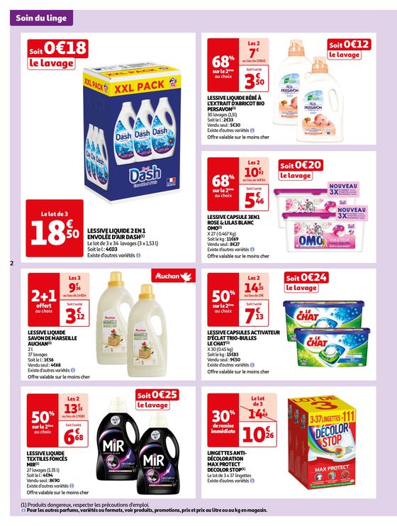 Catalogue Auchan Hypermarché à Gassin | Tout pour prendre soin du linge ! | 04/06/2024 - 17/06/2024