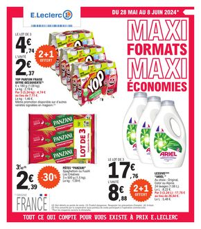 Catalogue E.Leclerc à Bernouville | Maxi formats maxi économies. | 28/05/2024 - 08/06/2024