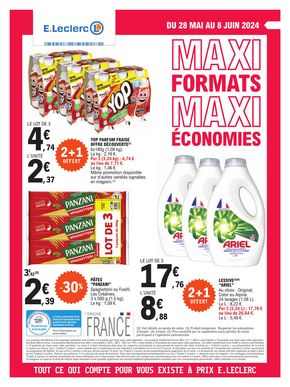 Catalogue E.Leclerc à L'Île-Bouchard | Maxi formats maxi économies. | 28/05/2024 - 08/06/2024