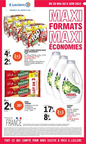 Catalogue E.Leclerc à Épinouze | Maxi formats maxi économies. | 28/05/2024 - 08/06/2024