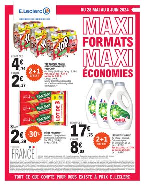 Catalogue E.Leclerc à Pougues-les-Eaux | Maxi formats maxi économies. | 28/05/2024 - 08/06/2024