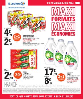 Catalogue E.Leclerc à Rânes | Maxi formats maxi économies. | 28/05/2024 - 08/06/2024