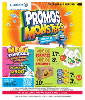 Promos de Supermarchés à Attin | Promos monstres sur E.Leclerc | 28/05/2024 - 08/06/2024