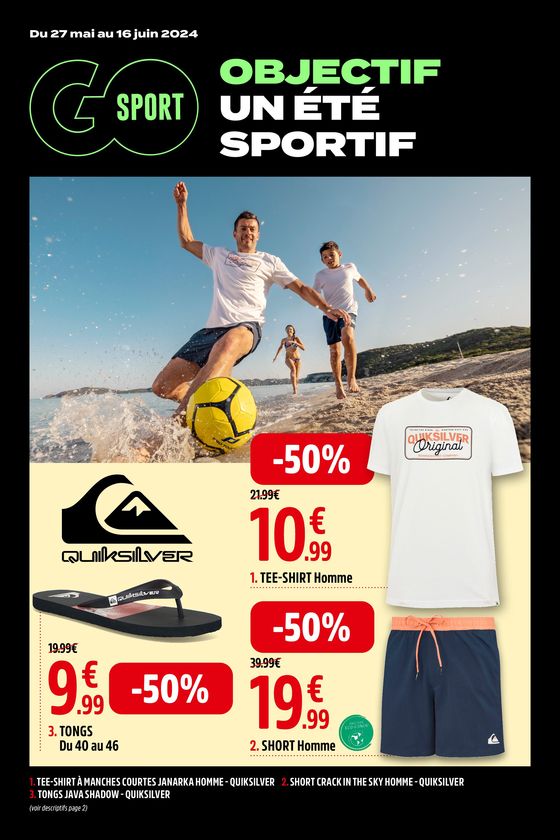 Catalogue GO Sport à Évreux | OBJECTIF UN ÉTÉ SPORTIF | 27/05/2024 - 16/06/2024