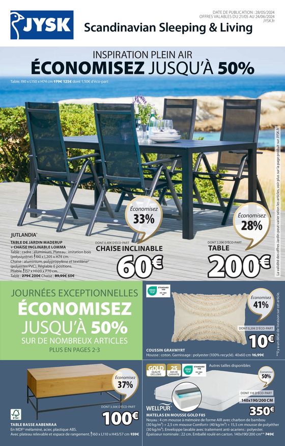 Catalogue JYSK à Montauban | Offres exceptionnelles | 28/05/2024 - 24/06/2024