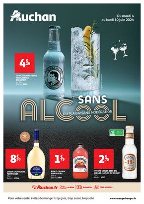 Catalogue Auchan Hypermarché à Le Mans | Sans alcool du plaisir sans modération | 04/06/2024 - 10/06/2024