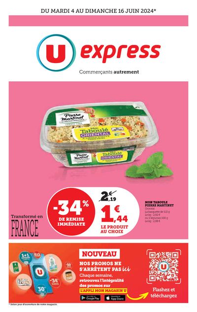 Promos de Supermarchés à La Croix-Valmer | U express sur U Express | 04/06/2024 - 16/06/2024