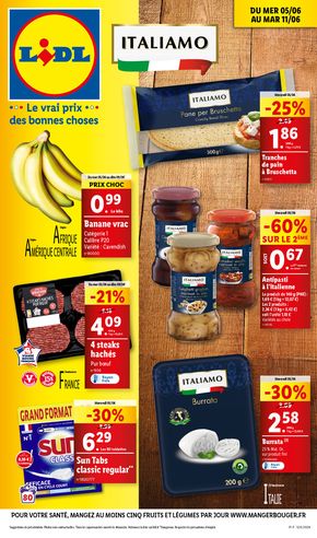 Promos de Supermarchés à Charleville-Mézières | L'Italie est à l'honneur cette semaine ! Retrouvez toutes nos offres dès à présent ! sur Lidl | 05/06/2024 - 11/06/2024
