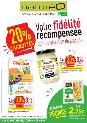 Promos de Magasins Bio à Villeneuve-d'Ascq | Votre fidélité récompensée sur NaturéO | 29/05/2024 - 23/06/2024