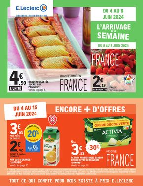 Catalogue E.Leclerc à Champtoceaux | L’arrivage de la semaine | 04/06/2024 - 15/06/2024