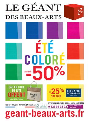Promos de Meubles et Décoration à Nancy | Éte colore jusqu'a 50%  sur Le Géant des Beaux-Arts | 31/05/2024 - 14/08/2024