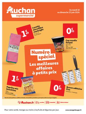 Catalogue Auchan Supermarché à Bernardswiller | Faites le plein d'affaires à petits prix | 18/06/2024 - 23/06/2024