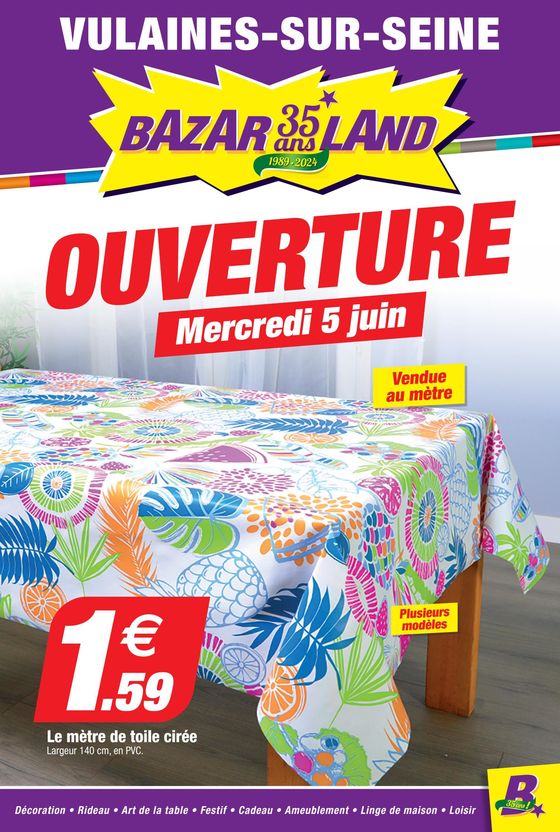 Catalogue Bazarland à Châteauneuf-les-Martigues | Ouverture | 03/06/2024 - 16/06/2024