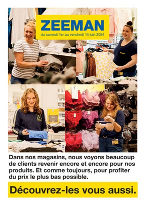 Promos de Mode à Douai | Dans nos magasins, nous voyons beaucoup de clients revenir encore et encore pour nos produits sur Zeeman | 03/06/2024 - 14/06/2024