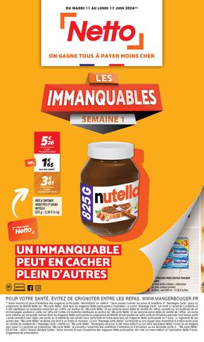 Promos de Discount Alimentaire à Semur-en-Auxois | SEMAINE PROCHAINE : LES IMMANQUABLES sur Netto | 11/06/2024 - 17/06/2024