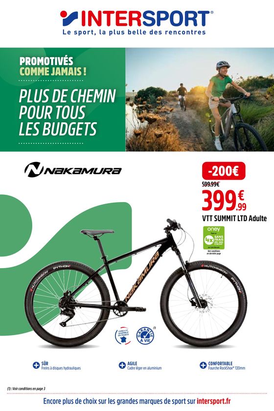 Catalogue Intersport à Bourg-Saint-Maurice | PLUS DE CHEMIN POUR TOUS LES BUDGETS | 04/06/2024 - 08/06/2024