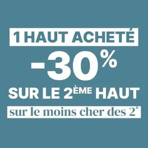 Promos de Mode à Cholet | 1 haut acheté -30% sur le 2ème haut sur Bonobo | 04/06/2024 - 18/06/2024