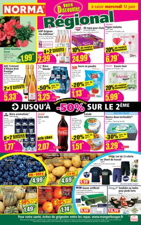 Promos de Discount Alimentaire à Bouzonville | JUSQU‘À -50% SUR LE 2ÈME sur Norma | 12/06/2024 - 18/06/2024