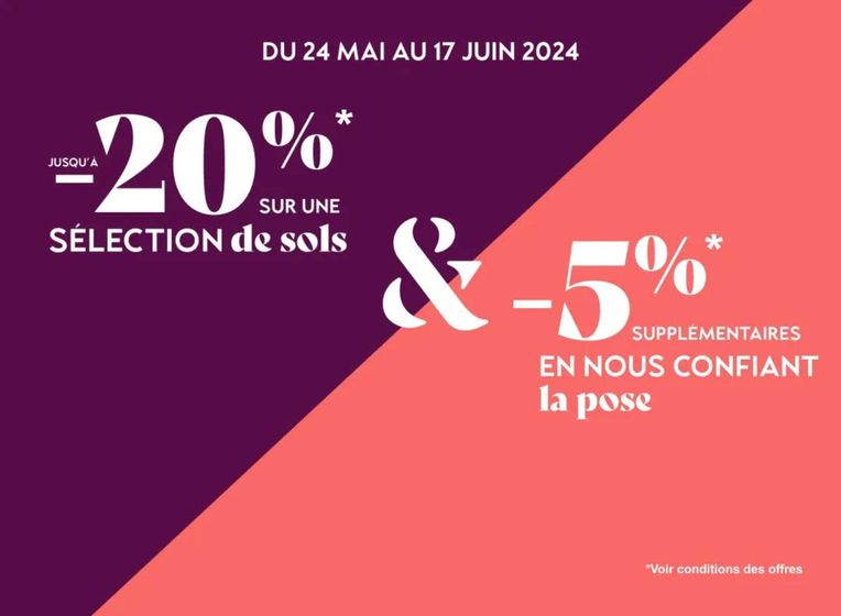 Catalogue Saint Maclou à Clermont-Ferrand | Jusqu'à -20% sur une sélection de sols | 06/06/2024 - 17/06/2024