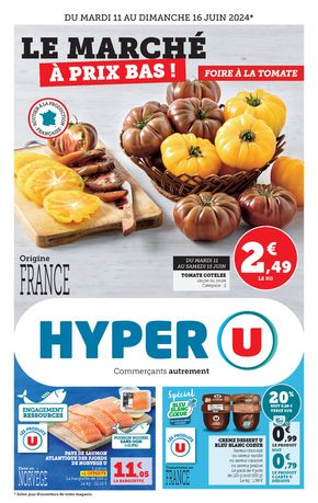 Catalogue Hyper U à Notre-Dame-de-Monts | Le marché à prix bas | 11/06/2024 - 16/06/2024