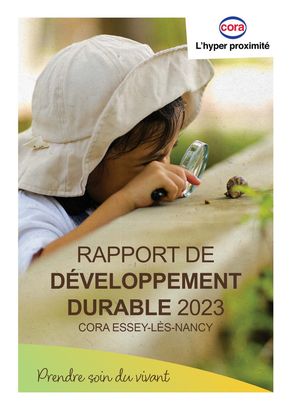 Catalogue Cora | Rapport de développement durable 2023 | 10/06/2024 - 31/12/2024