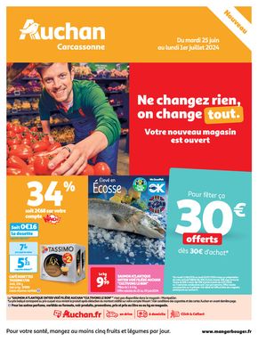 Catalogue Auchan Hypermarché à Mas-des-Cours | Nouveau magasin Carcassone | 25/06/2024 - 01/07/2024