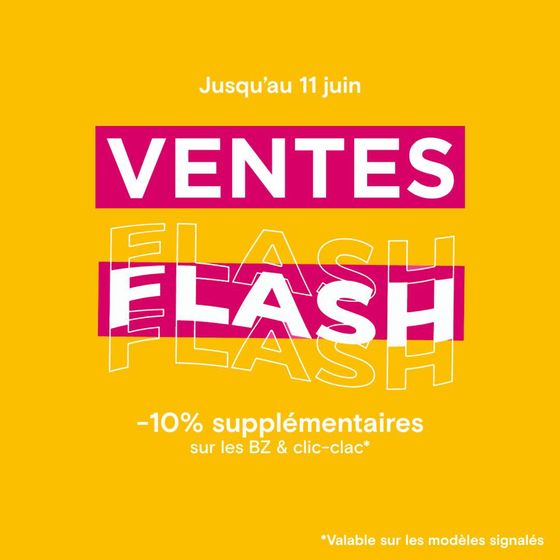 En ce moment et ce jusqu'au 11 juin prochain, profitez de nos offres #VentesFlash !!!
