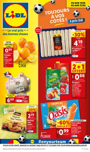 Promos de Supermarchés à Saint-Héand | Régalez-vous lors des soirs de matchs avec nos offres à petits prix ! sur Lidl | 19/06/2024 - 25/06/2024
