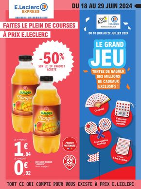 Promos de Supermarchés à Saint-Jean-d'Illac | Faites le plein de courses à prix E.leclerc sur E.Leclerc | 18/06/2024 - 29/06/2024