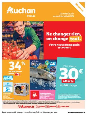 Promos de Supermarchés à Saint-Jean-d'Illac | Nouveau magasin Pessac sur Auchan Hypermarché | 25/06/2024 - 01/07/2024