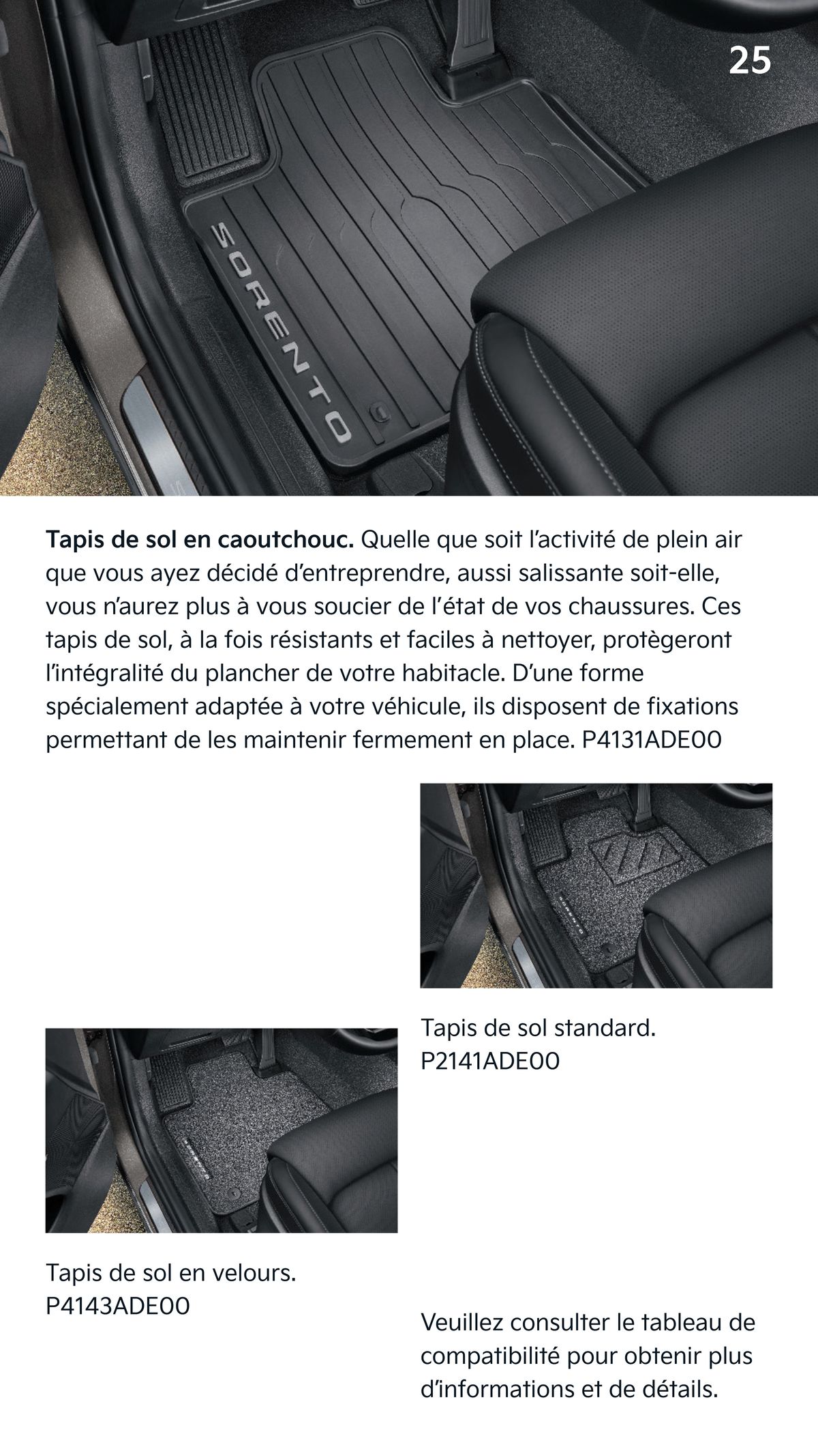Catalogue KIA Sorento Hybride - Accessoires, page 00025